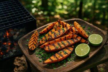 Chili Lime Grilled Sweet Potato Wedges camp recipe image