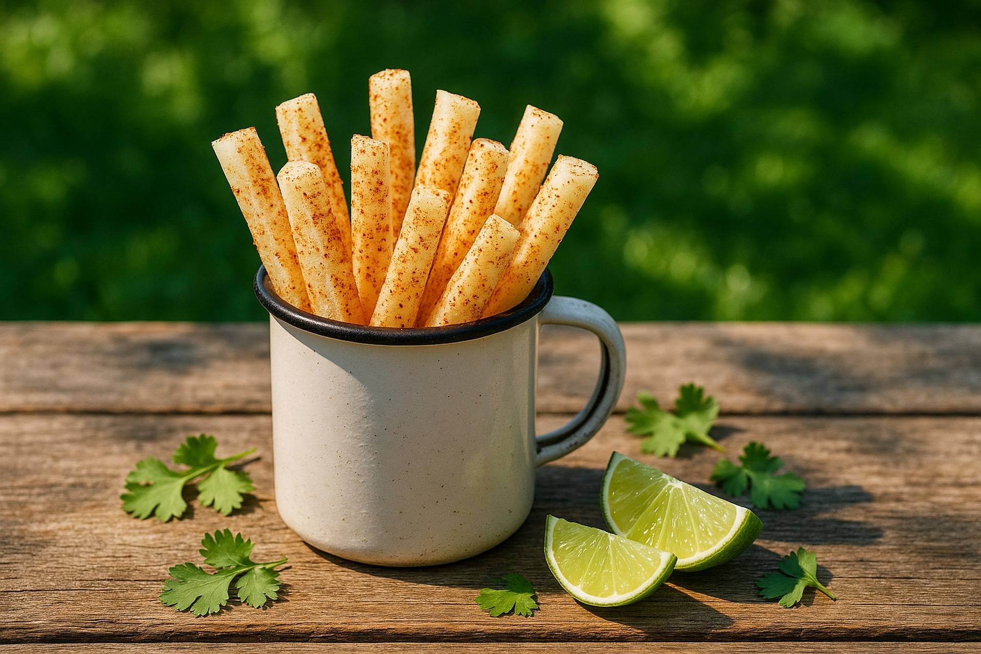 Chili Lime Jicama Sticks With Tajin Dust camp recipe image