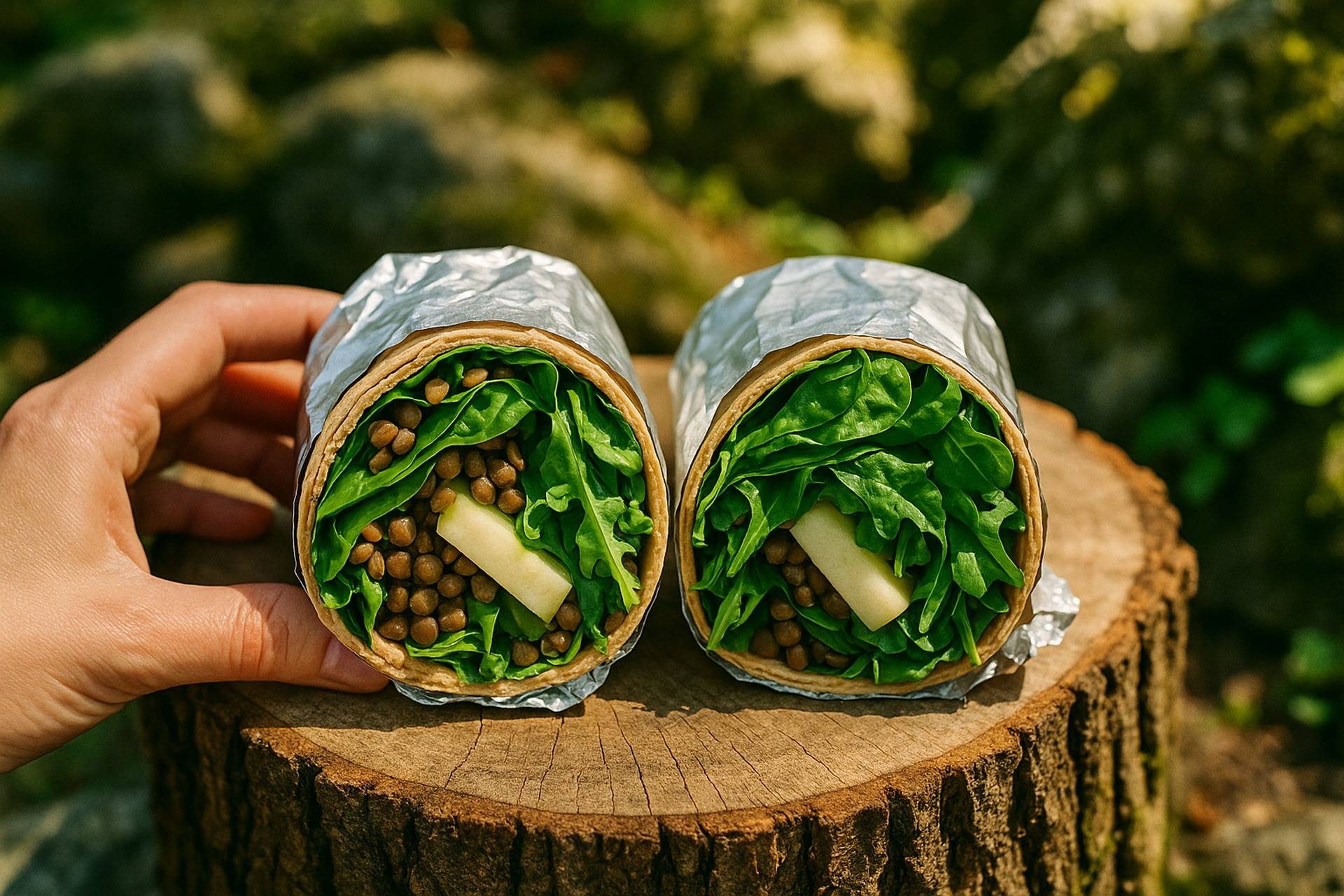 Curried Lentil Apple Wraps camp recipe image