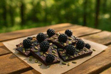 Dark Chocolate Blackberry Bark camp recipe image