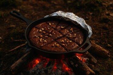 Hazelnut Espresso Skillet Brownies camp recipe image