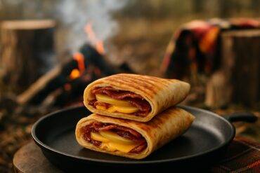Maple Bacon Apple Cheddar Wraps camp recipe image