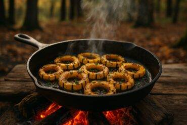 Spicy Maple Roasted Delicata Squash Rings camp recipe image